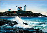 Sally Caldwell-fisher Canvas Paintings - York Lighthouse